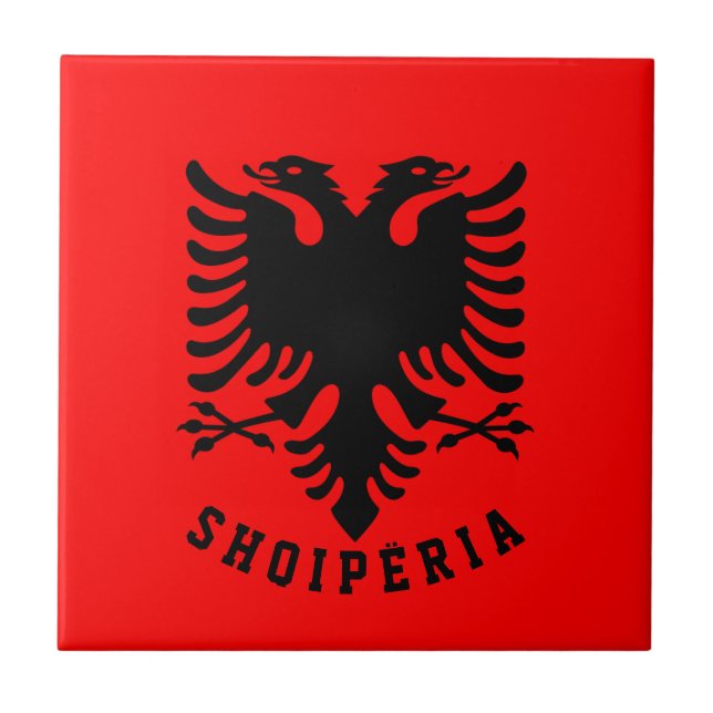 Albania Flag Tile (Front)