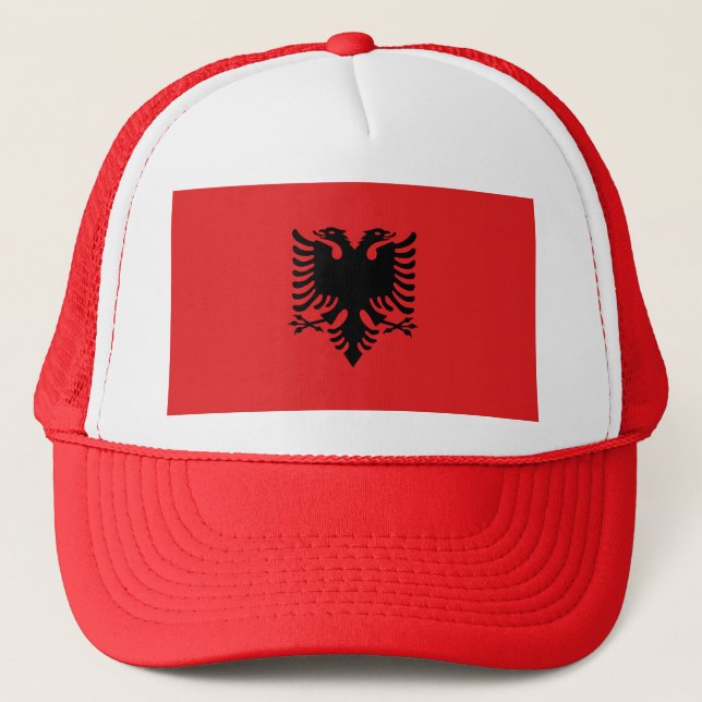 Albania Flag Trucker Hat (Front)