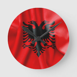 Albania Flag Wall Clock