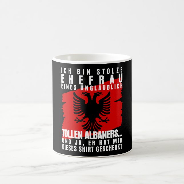 Albania Flag Wife Mrs. Albanian Coffee Mug (Center)