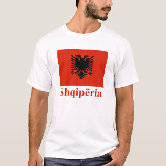 Albania Flag with Name in Albanian T-Shirt