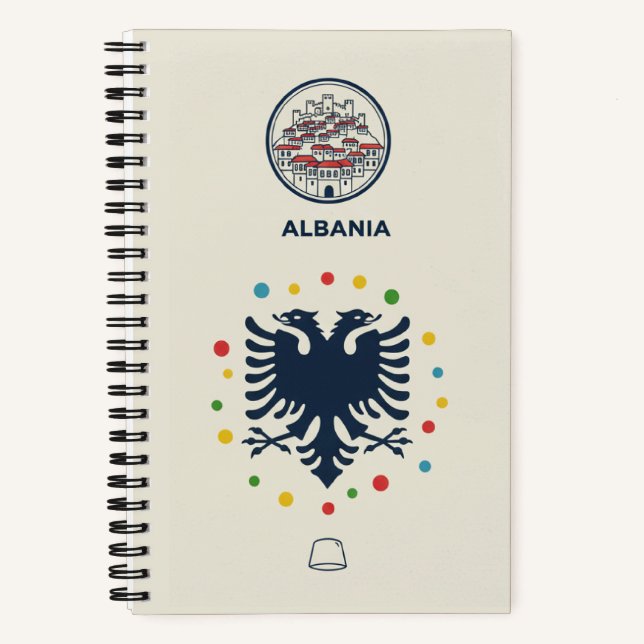 Albania Heritage & Double-Headed Eagle Photo Notebook (Front)