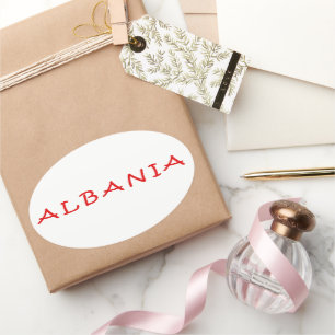 Albania, I love Albania Oval Sticker