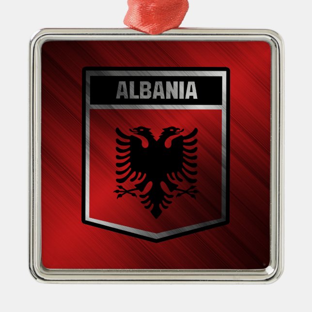 Albania Metal Tree Decoration (Front)