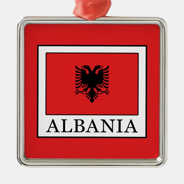 Albania Metal Tree Decoration (Front)