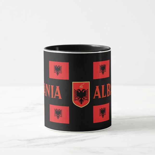 Albania Modern Flag Mug (Center)