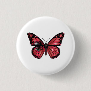 Albania Monarque Butterfly Flag 3 Cm Round Badge