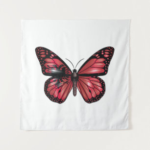 Albania Monarque Butterfly Flag Tapestry