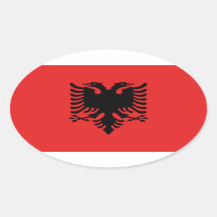 Albania Oval Sticker