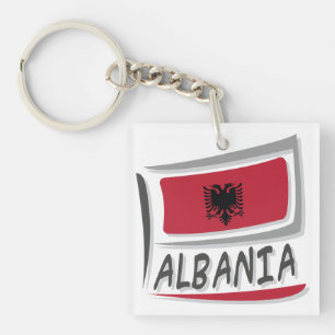 Albania Pride X Flag Key Ring