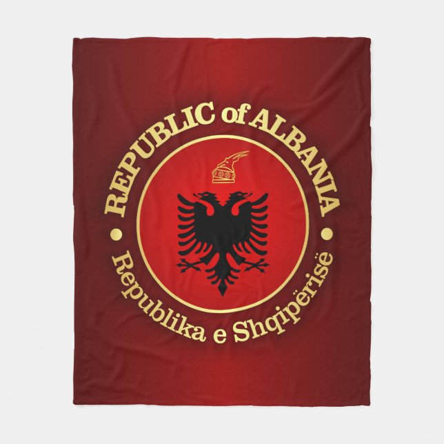 Albania (rd) fleece blanket (Front)