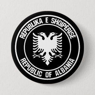 Albania Round Emblem 7.5 Cm Round Badge