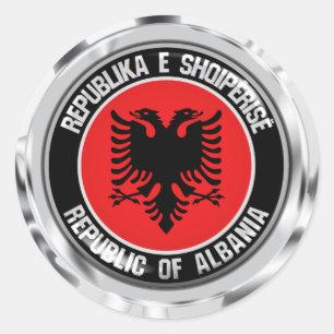 Albania Round Emblem Classic Round Sticker