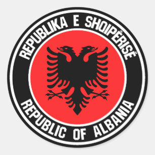 Albania Round Emblem Classic Round Sticker