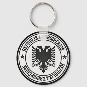 Albania Round Emblem Key Ring