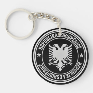 Albania Round Emblem Key Ring