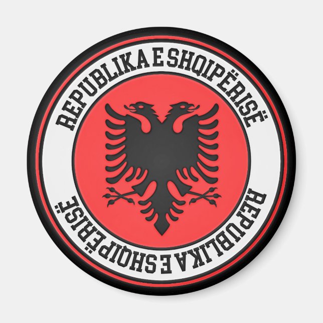 Albania Round Emblem Magnet (Front)