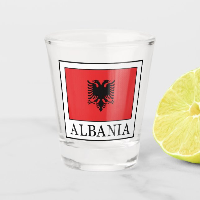 Albania Shot Glass (Front)