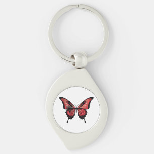 Albania Swallowtail Butterfly Flag Sticker Key Ring