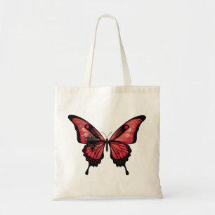 Albania Swallowtail Butterfly Flag Sticker Tote Bag