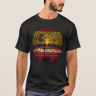 Albanian Albania Spain Spanish Tree Roots Flag T-Shirt