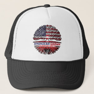 Albanian Albania US American USA United States Trucker Hat