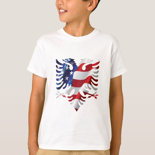 Albanian American Eagle T-Shirt (Front)