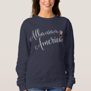 Albanian American Entwinted Hearts Sweatshirt