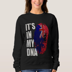 Albanian and New Zealand Mix DNA Heritage Flag Sweatshirt