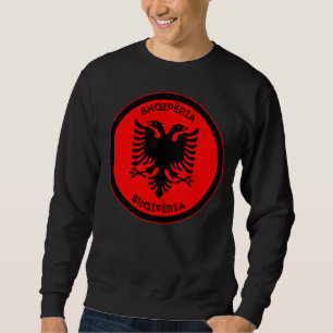 Albanian Black Eagle Circle Shape  Sweatshirt