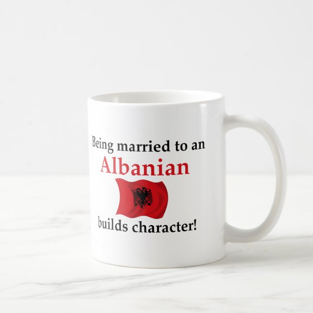 Albanian Builds Character Coffee Mug (Right)
