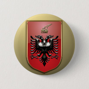 Albanian Coat of arms 6 Cm Round Badge