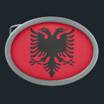 Albanian Coat of arms Belt Buckles<br><div class="desc">Black eagle double head symbol of Albania patriotic pattern</div>