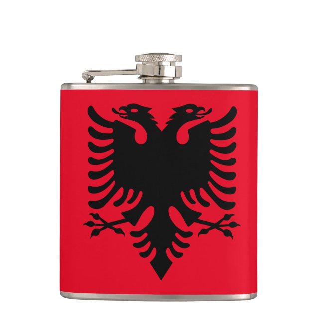 Albanian Coat of arms Hip Flask (Front)