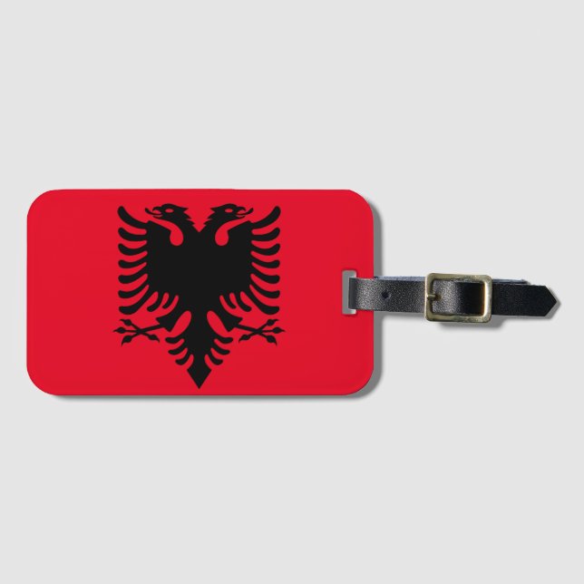Albanian Coat of arms Luggage Tag (Front Horizontal)