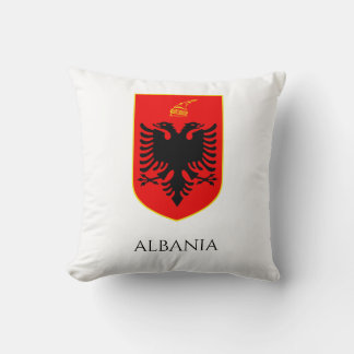 Albanian Coat Of Arms National Heritage Art Cushion