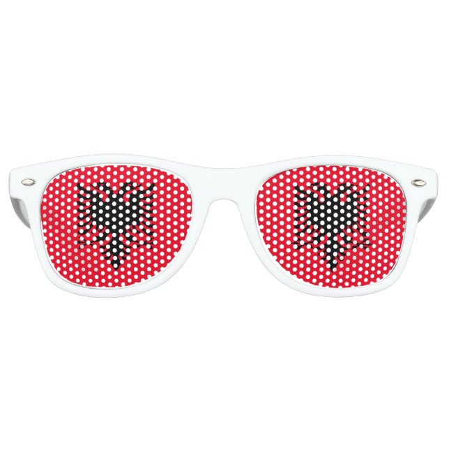 Albanian Coat of arms Retro Sunglasses (Front)