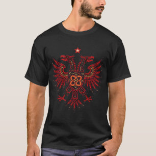 Albanian Double Headed Eagle Ethnic Art T-Shirt