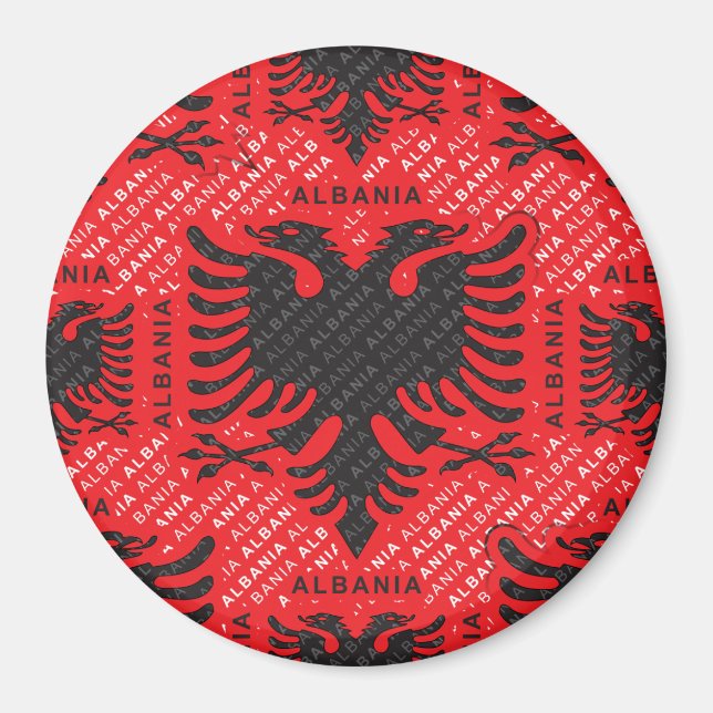 Albanian flag 2 magnet (Front)