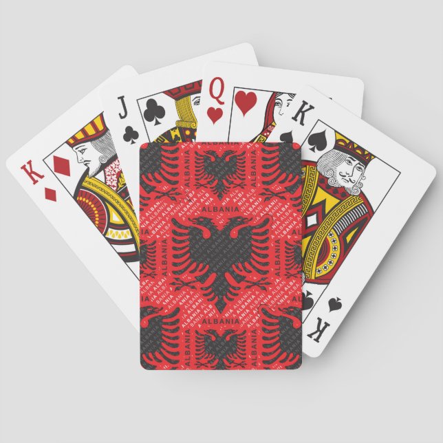 Albanian flag 2 playing cards (Back)