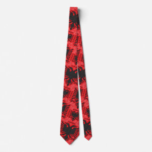 Albanian flag 2 tie