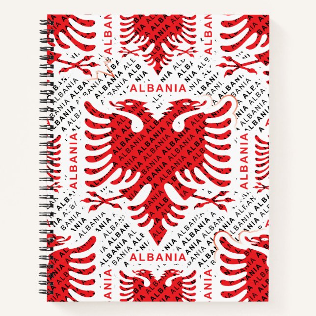 Albanian flag 4 notebook (Front)