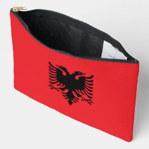 Albanian flag accessory pouch
