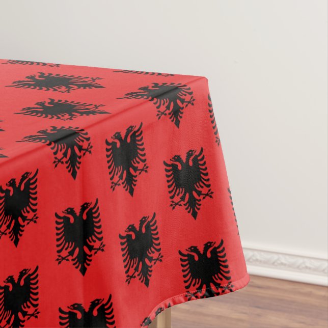 Albanian Flag & Albania dining tablecloth /decor (In Situ)