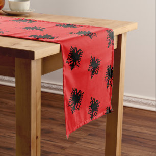 Albanian Flag & Albania fashion home /sport fans Short Table Runner