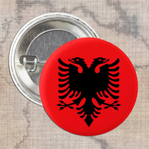 Albanian Flag & Albania fashion patriots /sports 3 Cm Round Badge