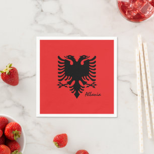 Albanian flag & Albania party fashion /sports Napkin