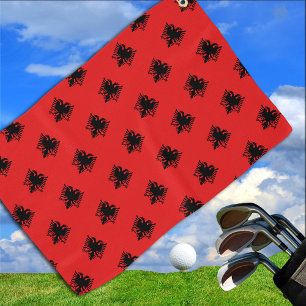 Albanian Flag & Albania travel, holiday /sport fan Golf Towel