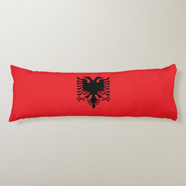 Albanian flag body cushion (Front)