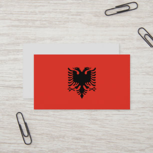 Albanian flag business card